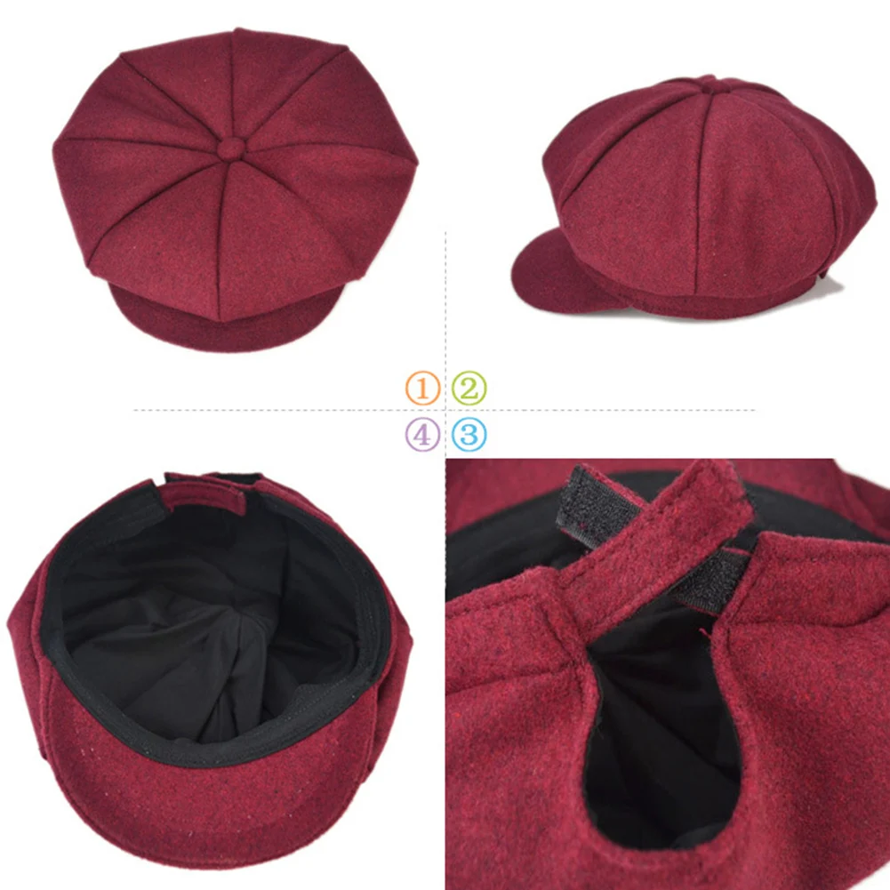 Шапка берет унисекс восьмиугольная на осень/зиму|Шапки для девочек| |