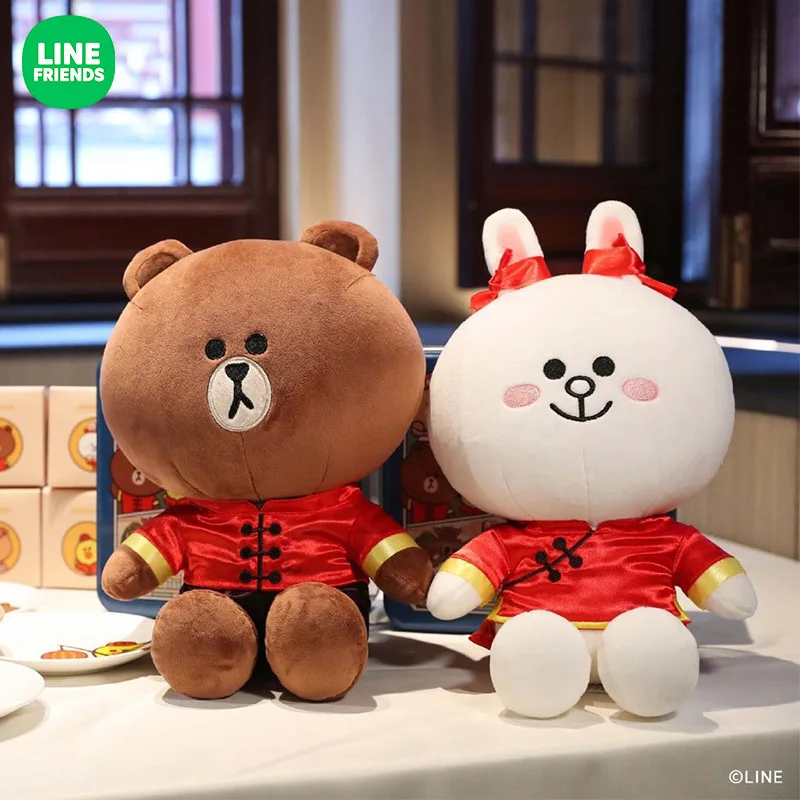 Original Line Friends Stuffed Animal Dolls Toys Kawaii Brown Bear Cony Cos Tang Suit Chinese Style Juguetes Valentine's Day Gift | Игрушки