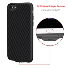 2 in 1 Fast Charger Receiver for iPhone 6P 6SP 7 Plus Phone Case Cover Qi Wireless Charger Receiver Cases for iPhone 6 6s 7