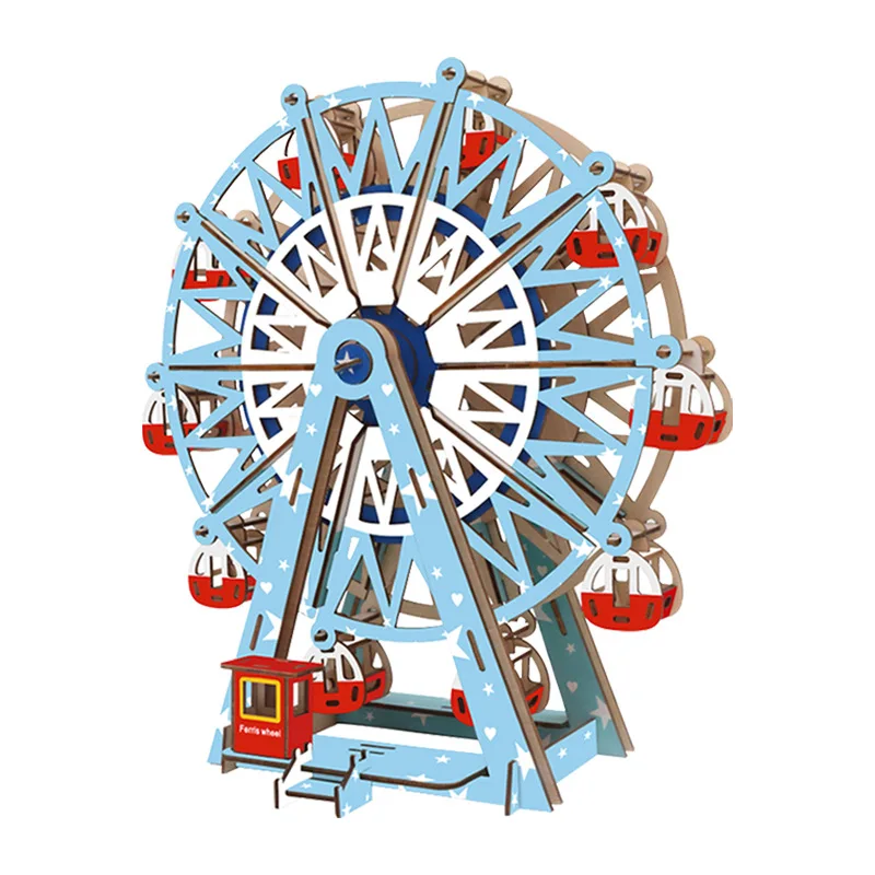 Всемирно Известные здания 3D красочная головоломка деревянная модель