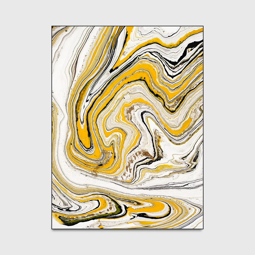 

Fashion Modern Nordic Abstract Sea Water Black And White Yellow Kitchen Living Room Bedroom Bedside Carpet Mat Customization