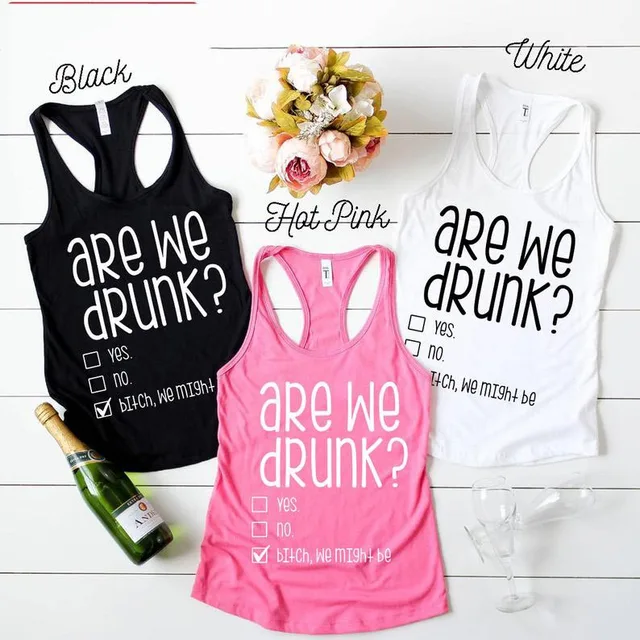 Skuggnas Are We Drunk Funny Graphic Tank Top Funny Drinking Tanks Summer Fashion Shirts Sleeveless Cotton Shirt Drop Ship 1