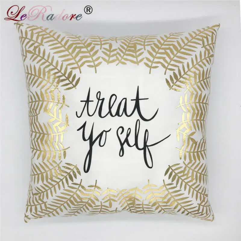 LeRadore 2018 новая золотая штемпелюя Наволочка на подушку короткая плюшевая