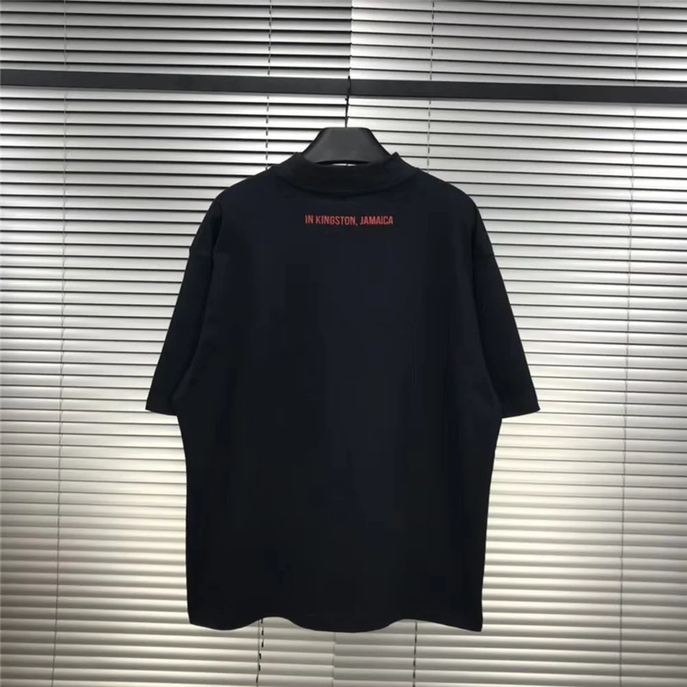 Топ с высоким воротником 3D пенопласт Kanye Jesus is King Jamaica Seal Tee футболки оверсайз Trust God