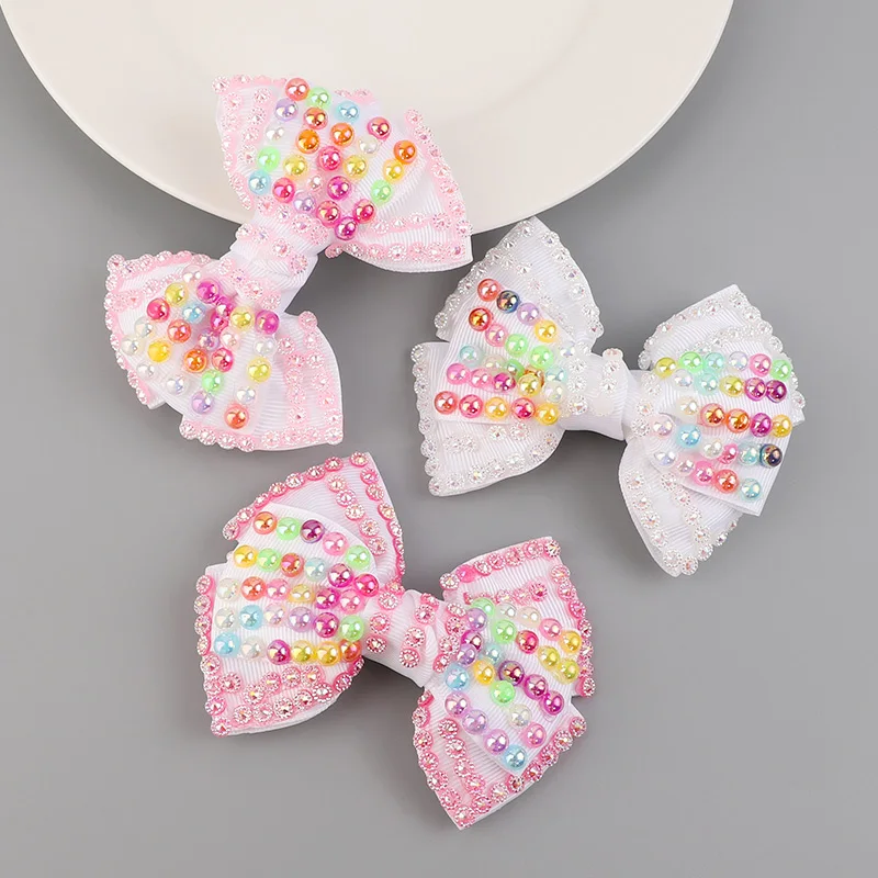 

Cute Kids Color Bow Hair Clip Clamps Barrettes for Girls Children Hair Pins Hairpins Ribbon Alligator Hairgrip Hair Accessories