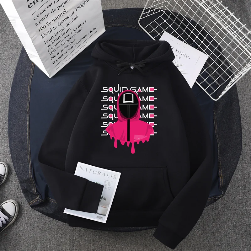 

New Fashion Squid Game Hoodie Men Women Streetwear Hip Hop Unisex Pullovers Harajuku Sweatshirt Autumn Boys Girls Black Outwear