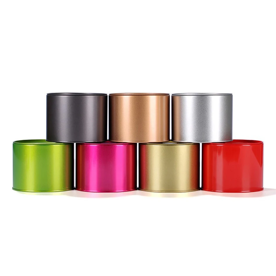 Звездная упаковка 2 унции 60 г винтовые круглые банки металлические жестяные