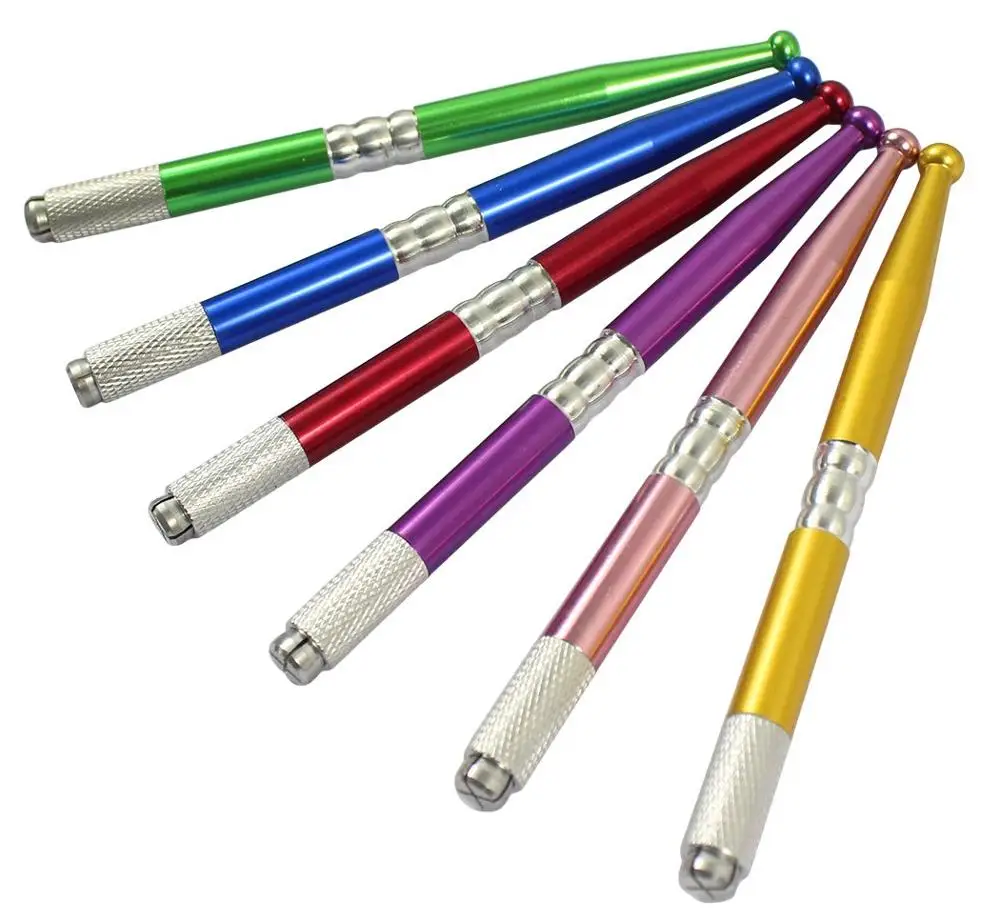 6pcs Microblading Pen Tatoo Eyebrow Permanent Makeup Hand Tools Holder Stainless Steel Handmade Manual Tattoo | Красота и здоровье