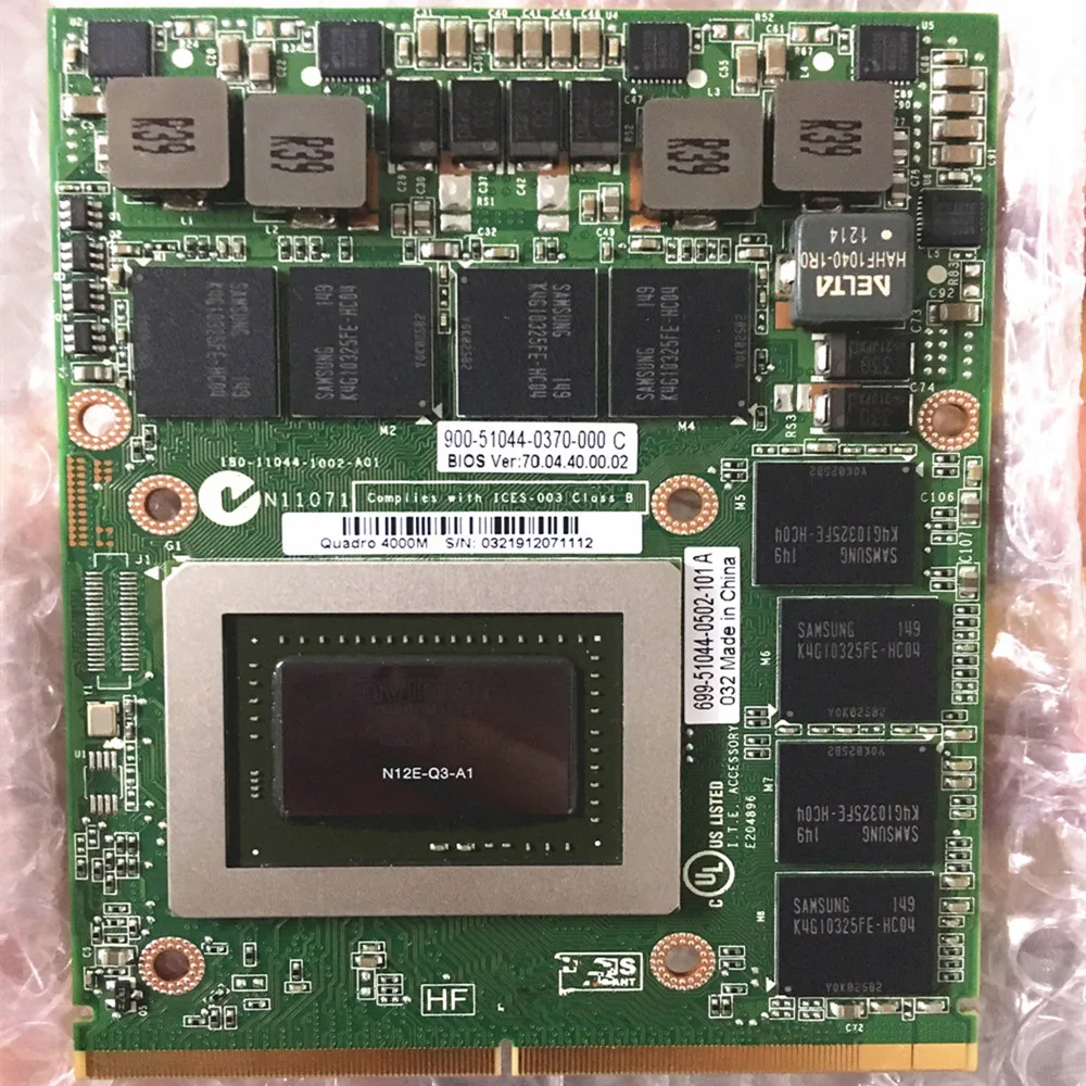 Карты gráfica de видео квадро 4000 м Q4000M GDDR5 2 ГБ с опорные X N12E Q3 A1 для Dell M6600 M15X HP 8740W 8760W 100%