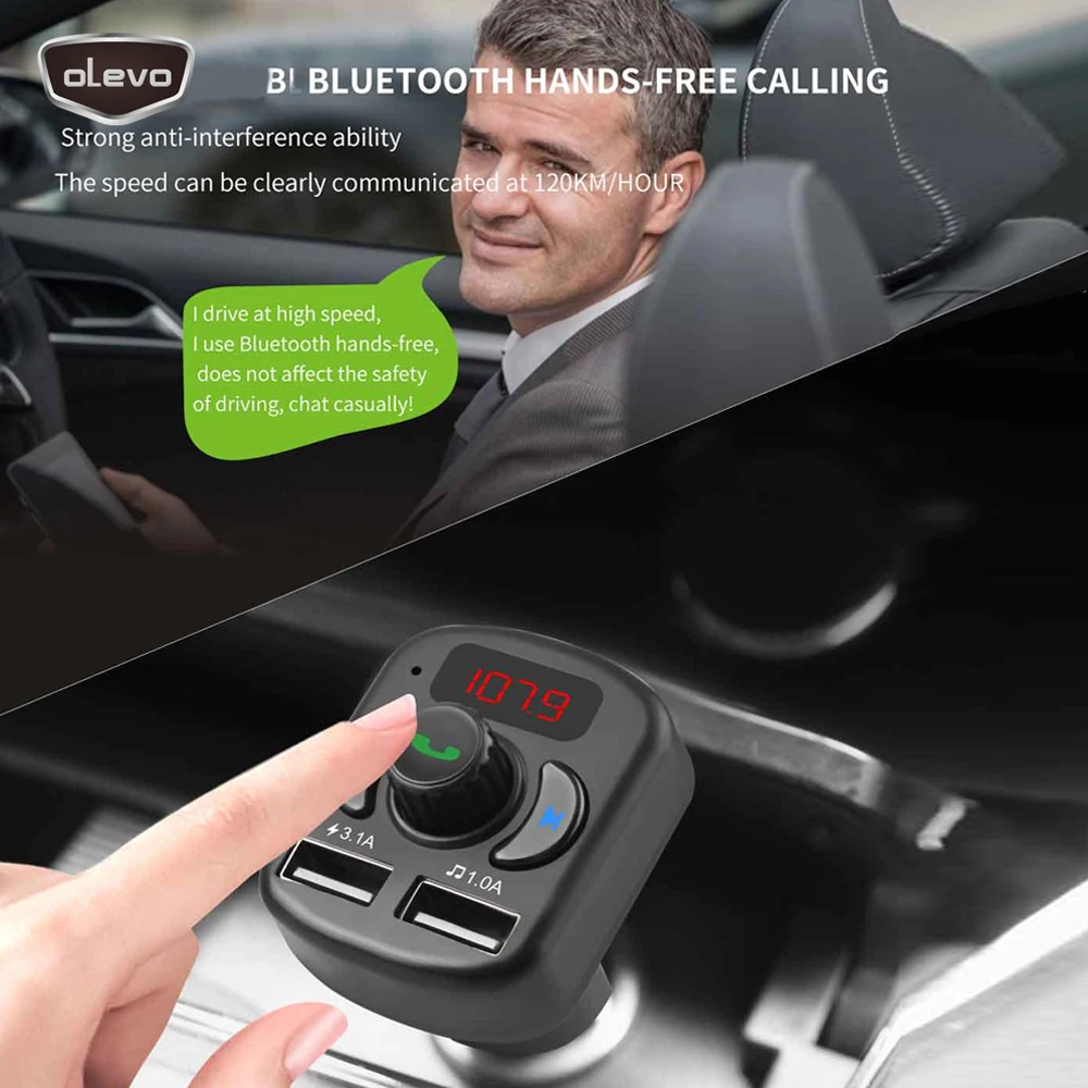 FM модулятор беспроводной MP3 плеер с двумя USB портами 12 В|MP3-плеер для авто| |