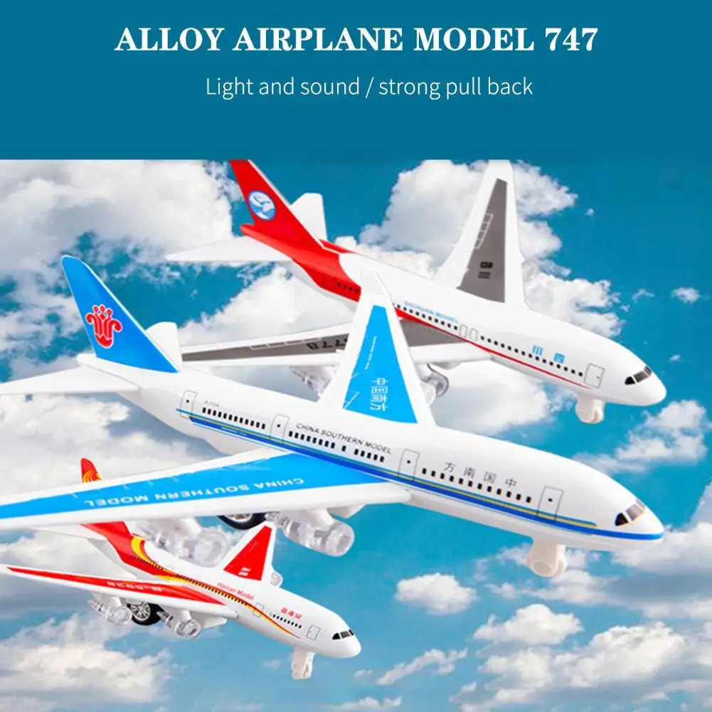 

Airplane Model Lighting Effect Sounding Pull-back Passenger Plane Model Toy for Outdoor
