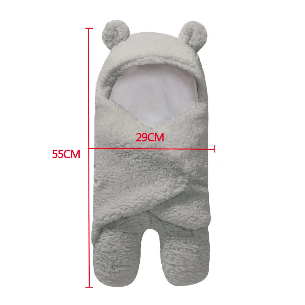 

Newborn Baby Cute Cotton Receiving White Sleeping Blanket Boy Girl Wrap Swaddle winter infant kids Warm sleeping bag 0-12Months