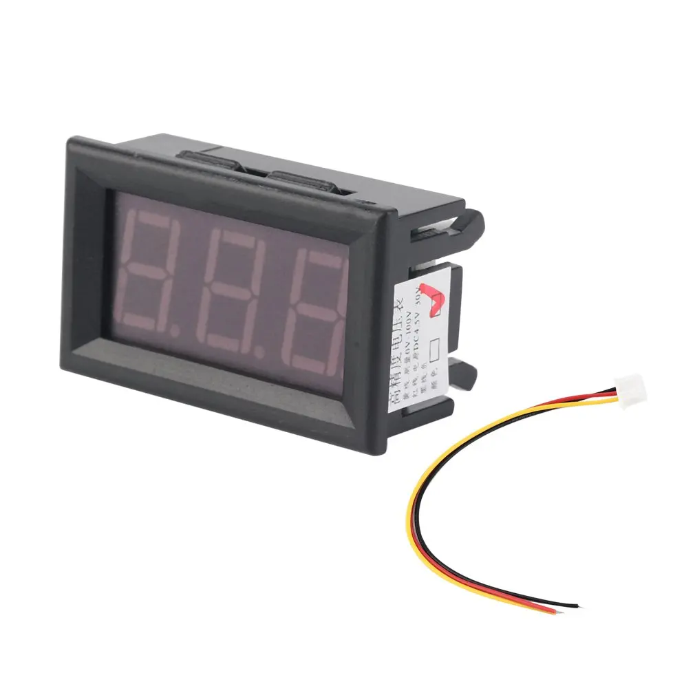 

LED Display High Measurement Accuracy Mini Digital Voltmeter 0-100V Red LED Vehicles Motor Voltage Panel Meter