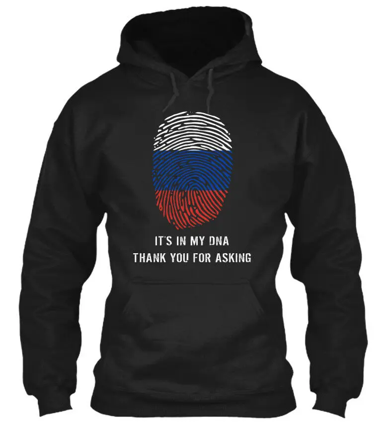Мужская Россия Dna S It's In My Thank You For ask толстовка с капюшоном|Мужские толстовки и