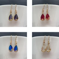 charm jewelry drop shaped lady exquisite crystal diy earrings chinese popular fashion new products making holiday jewelry gifts