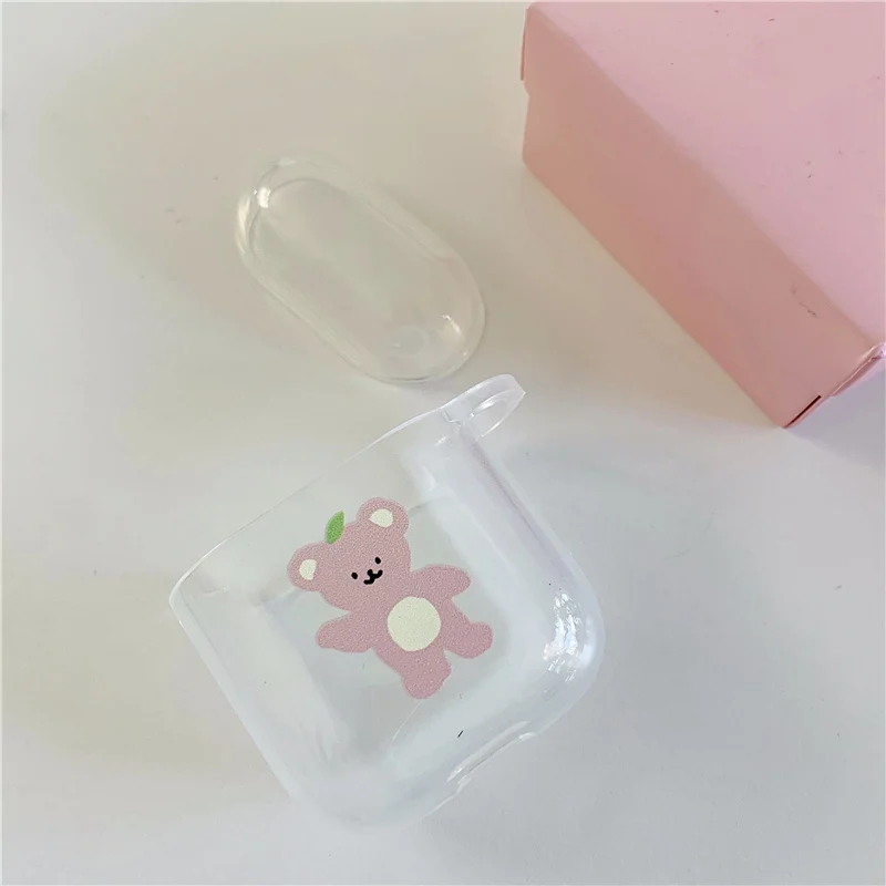 Фрукты медведи для apple airpods силиконовый мягкий чехол толстый беспроводной bluetooth наушники чехол для гарнитуры для iphone сумка с зарядкой