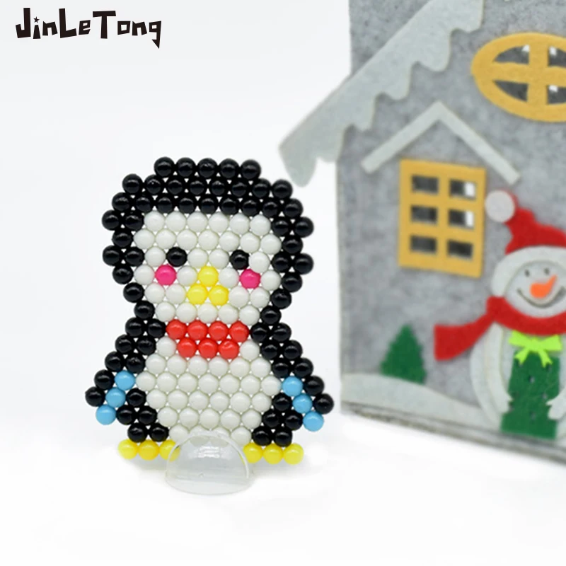 

JINLETONG Water Mist Bead Set Hama Bead Toy Hama Bead 3D Puzzle DIY Toy Kids Educational Toy Gift