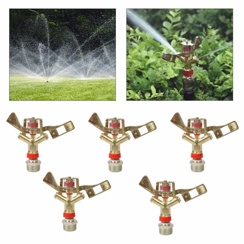 

5PCS 3/4 360 Rotate Irrigation Sprinkler Full Circle Sprayer Head Garden Lawn