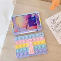 relive stress pop silicone tablet case for samsung galaxy tab a7 10 4 2020 t500 t505 t507 fidget toys push bubble holder cover