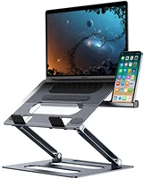 aluminum laptop stand height adjustable with smartphone holder tablet drawing stand notebook riser holder for macbook ipadiphone