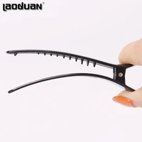 10pcs professional hairdressing salon hairpins black plastic single prong diy alligator hair clip hair care styling tools