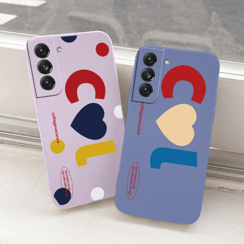 

Pink Love Silicone Phone Case For Samsung Galaxy S21 S20 FE S10 S9 Ultra Plus S10e Note 20 ultra 10 9 Plus Soft Back Cover Coque