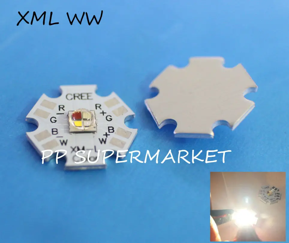 Cree XLamp XM L RGBW красный зелёный синий теплый белый цвет светодиодный излучатель 4 чип