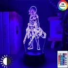 3D ночник, фигурка атаки, ночной Светильник для спальни, декор комнаты, светильник с питанием от Usb, лампа на батарейках для событий, Титанов Prizeon