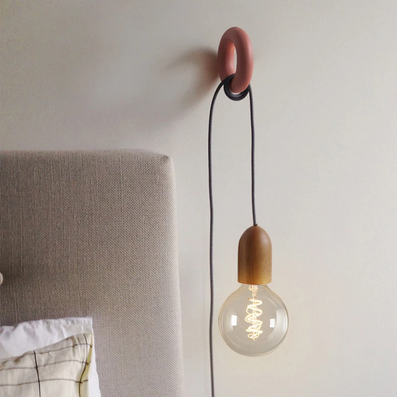 Подвесная настенная лампа для спальни в скандинавском коридоре|Комнатные