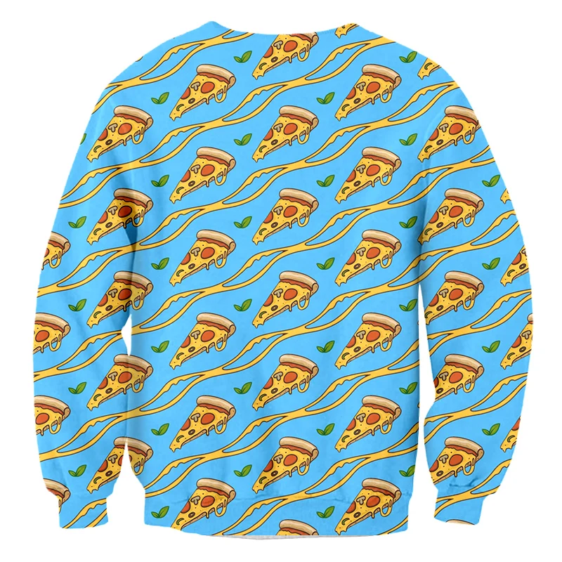 Свитшот IFPD мужской с 3D-принтом пиццы в стиле хип-хоп рубашка длинным рукавом