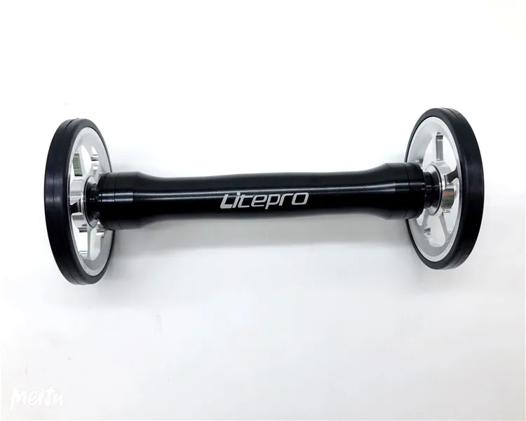 With Wheel LITEPRO складной велосипедный Brompton легкий удлинитель колеса телескопическая штанга из алюминиевого сплава Аксессуары для велосипеда - Цвет: With Wheel