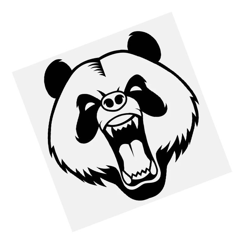 

S61268 # Ferocious Panda Black Transparent Car Sticker Vinyl Decal Waterproof Decors for Motorcycle Bumper Laptop