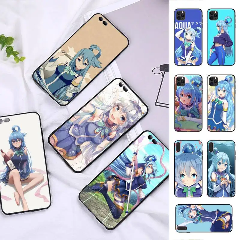 

Cute aqua konosuba anime girl Phone Case for iphone 13 11 12 pro XS MAX 8 7 6 6S Plus X 5S SE 2020 XR case