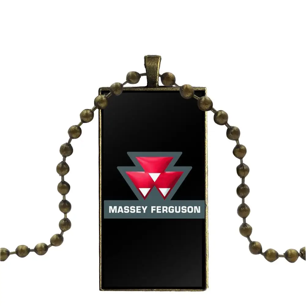 Massey Ferguson ТРАКТОРЫ фермы гонки мода стекло кабошон кулон прямоугольник ожерелье