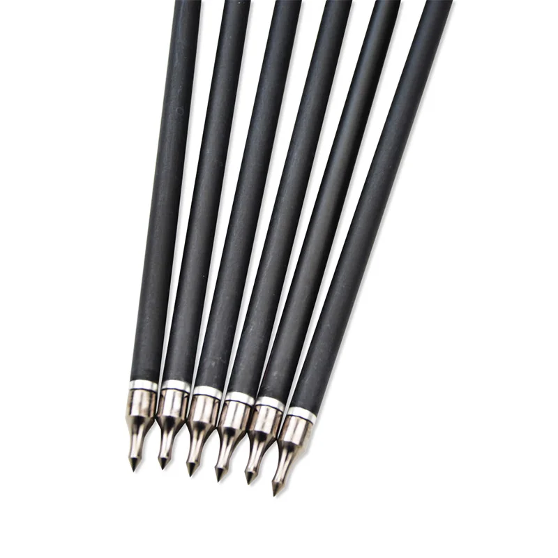 Стрелы для стрельбы из лука 6/12 дюйма 31 5 углеродных стрел 2 лопасти травления