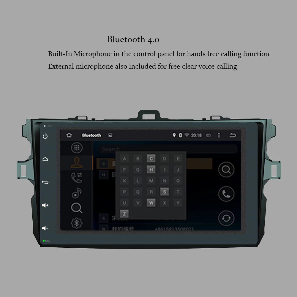 Автомобильный плеер Восьмиядерный 4 + 32 ГБ android 9 0 gps навигация для Toyota Corolla 2007 2012