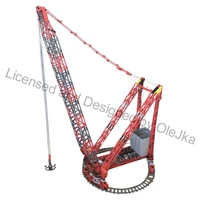 4155Pcs MOC-78281 RC Crane Model Mammoet PTC-200-DS SSL Crane Fixed Ring Rail Crane Bricks Toy with 6 Motors(Licensed by OleJka)
