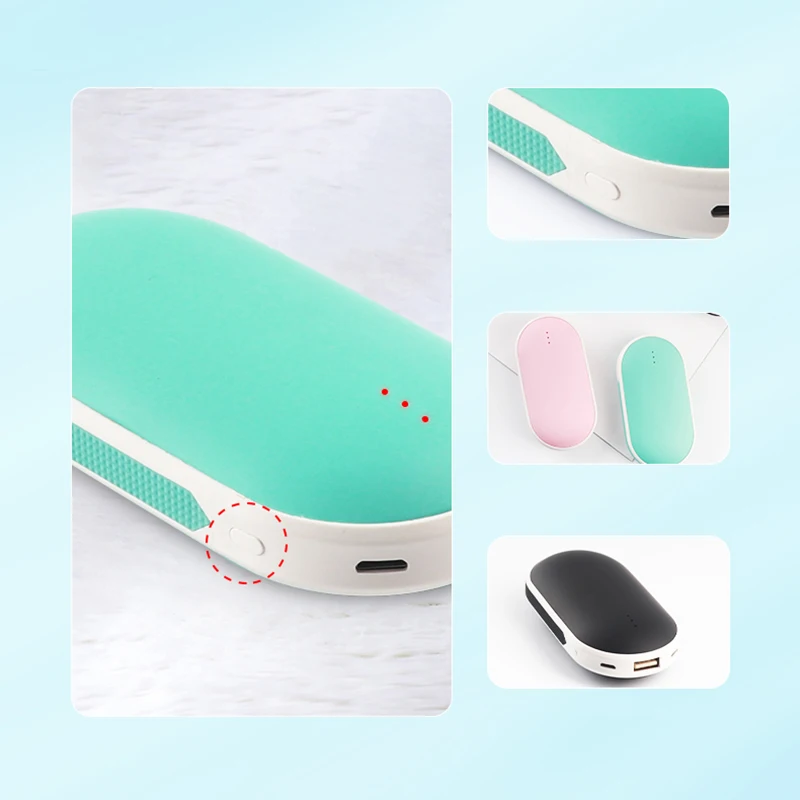 Портативная заряжаемая через USB грелка для рук зимняя Мини карманная Мобильная