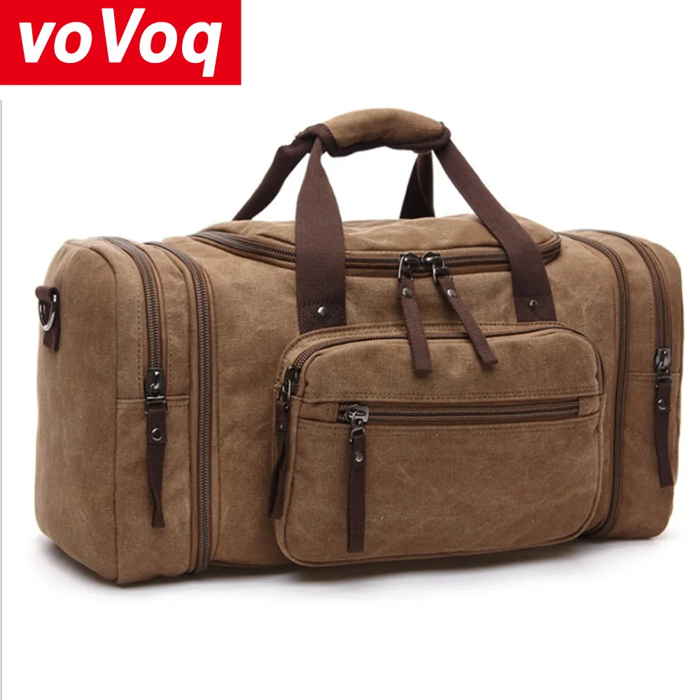 2020 Fashion Outdoor Travel Bag Portable Canvas Messenger Backpack Large Capacity Casual Weekend Bag Men Duffel Bag Travel Tote