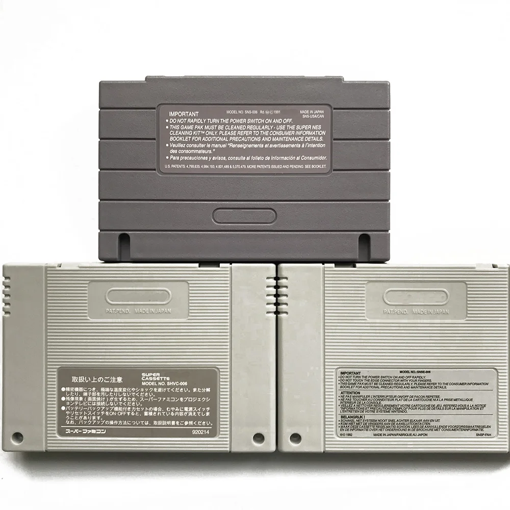 SNES Replacement Case Cartridge Shell with 2pcs Metal plum screw and 1 back sticker for snes sfc