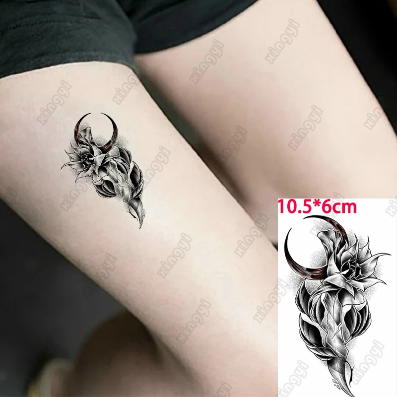

Water Transfer Tattoo Small Snake Moon Rose Flame Children's Body Art Waterproof Temporary Tatto Fake Falsh Tatoo for Man Woman