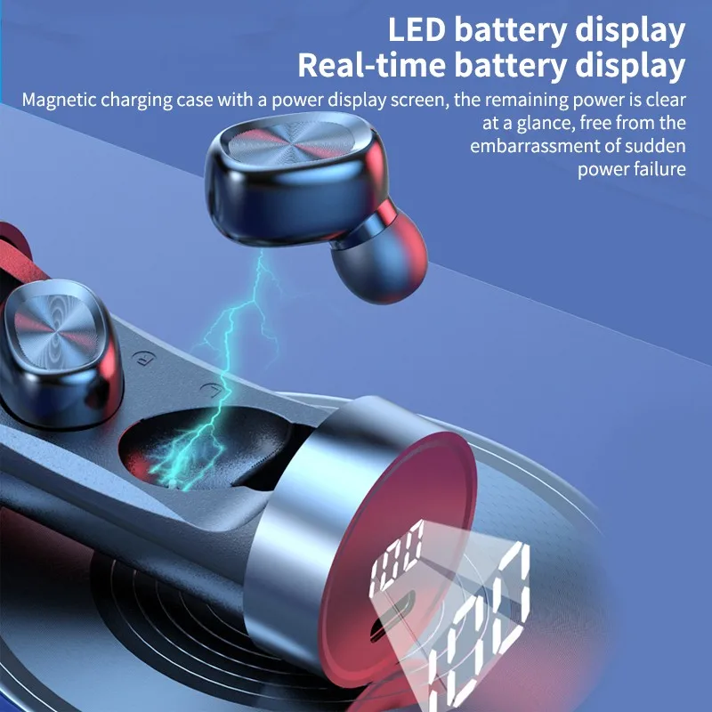 

241C TWS Bluetooth Earphones Touch Control Wireless Headphones With Micr Waterproof Sport Smart Earbuds For Android & IOS Phone