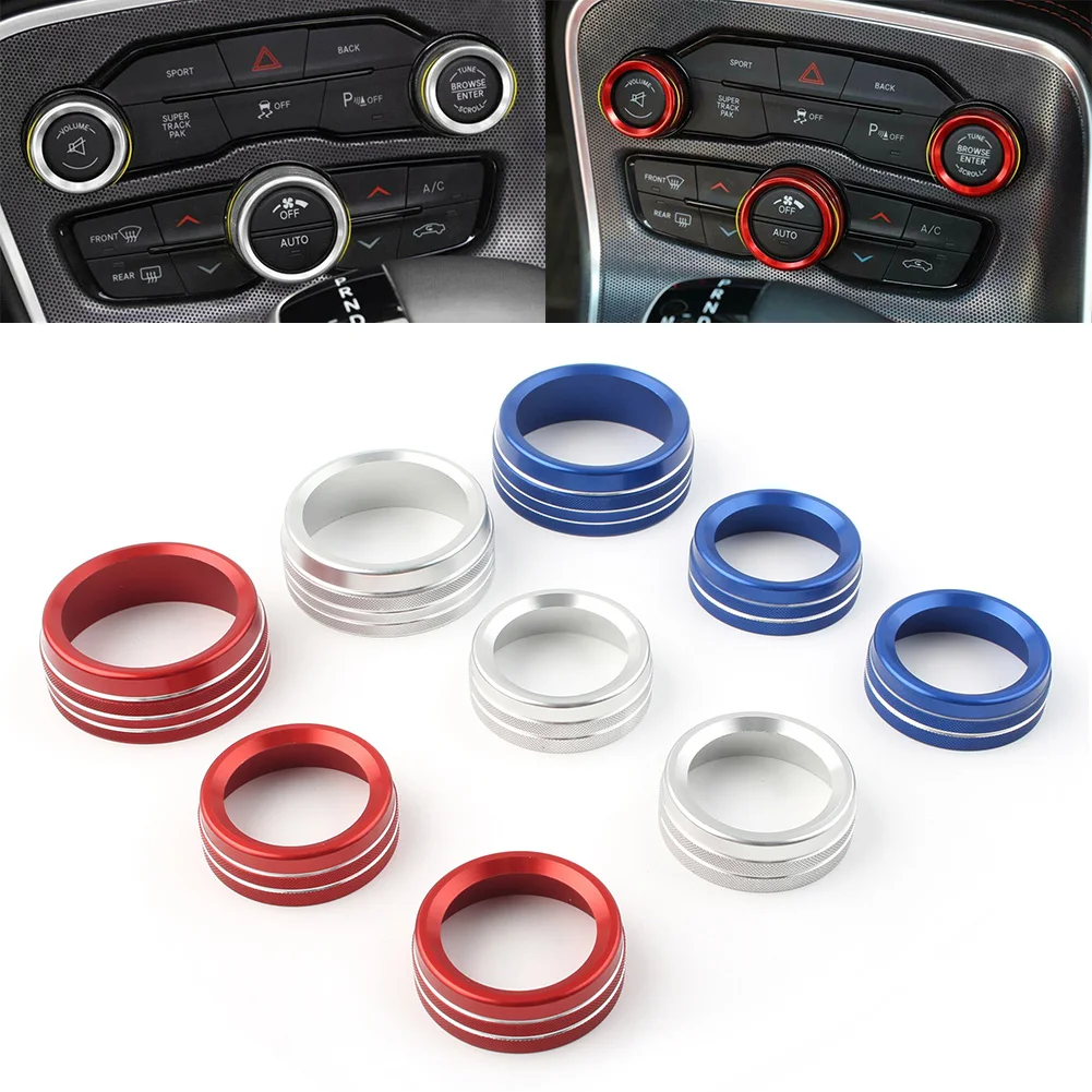 

Автомобильный переключатель кондиционера, крышки кнопок CD для 2015, 2016, 2017, 2018, 2019, 2020 Dodge Challenger, алюминиевый сплав, 3 шт.
