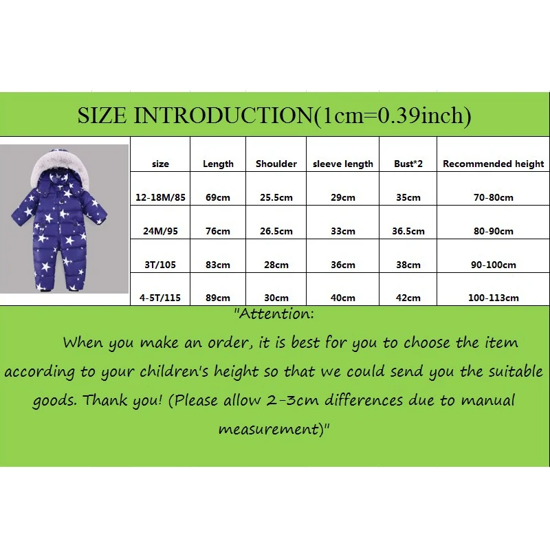 Россия Детский зимний комбинезон Теплая верхняя одежда и пальто Зимняя