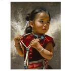 Алмазная 5d-картина сделай сам, индийская маленькая девочка, полноразмерная круглая Алмазная вышивка, вышивка крестиком, алмазная картина, декор GG5118