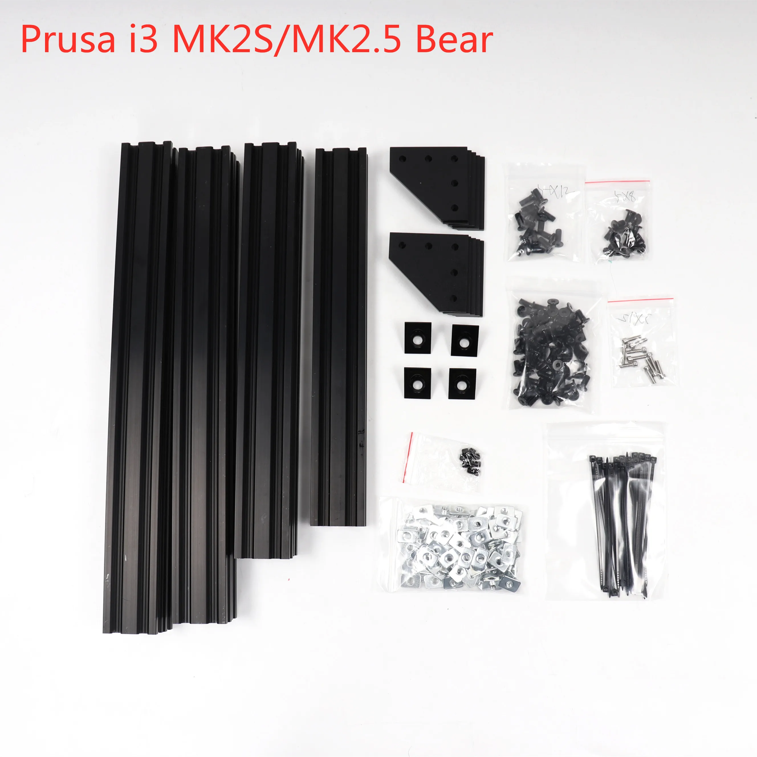 Доступный черный Prusa i3 MK2S/MK2.5 комплект обновления медведя 2040 экструзий|Детали и