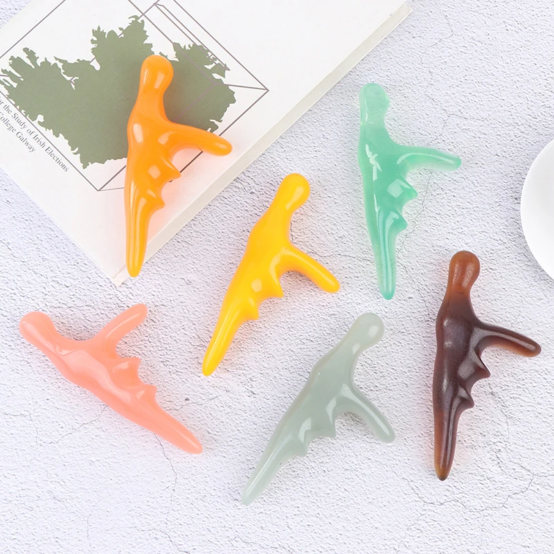 

Body Massage Tool Resin Beeswax T-Shaped Thumb Massage Cone Triangle Acupuncture Stick Meridian Tool Deep Muscle Relax Massage