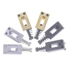 2 шт. мостовое седло электрическая гитара Часть седла Хром тремоло запасные части для электрической гитары Пружинные винтовые аксессуары