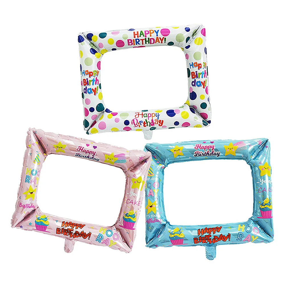 1 шт Детские День рождения фоторамка Фольга пленки воздушный шар для Семья