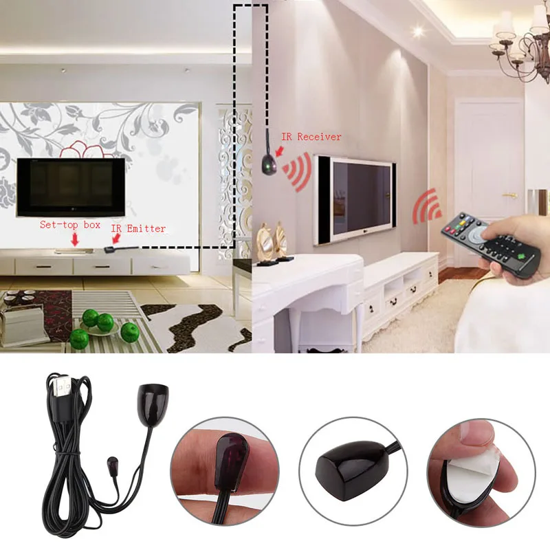 

Practical USB Adapter Infrared IR Remote Extender Repeater Receiver Transmitter Applies to All Remote Control Devices